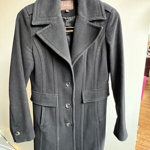 Cole Haan Women's Black Pea Coat Cashmere